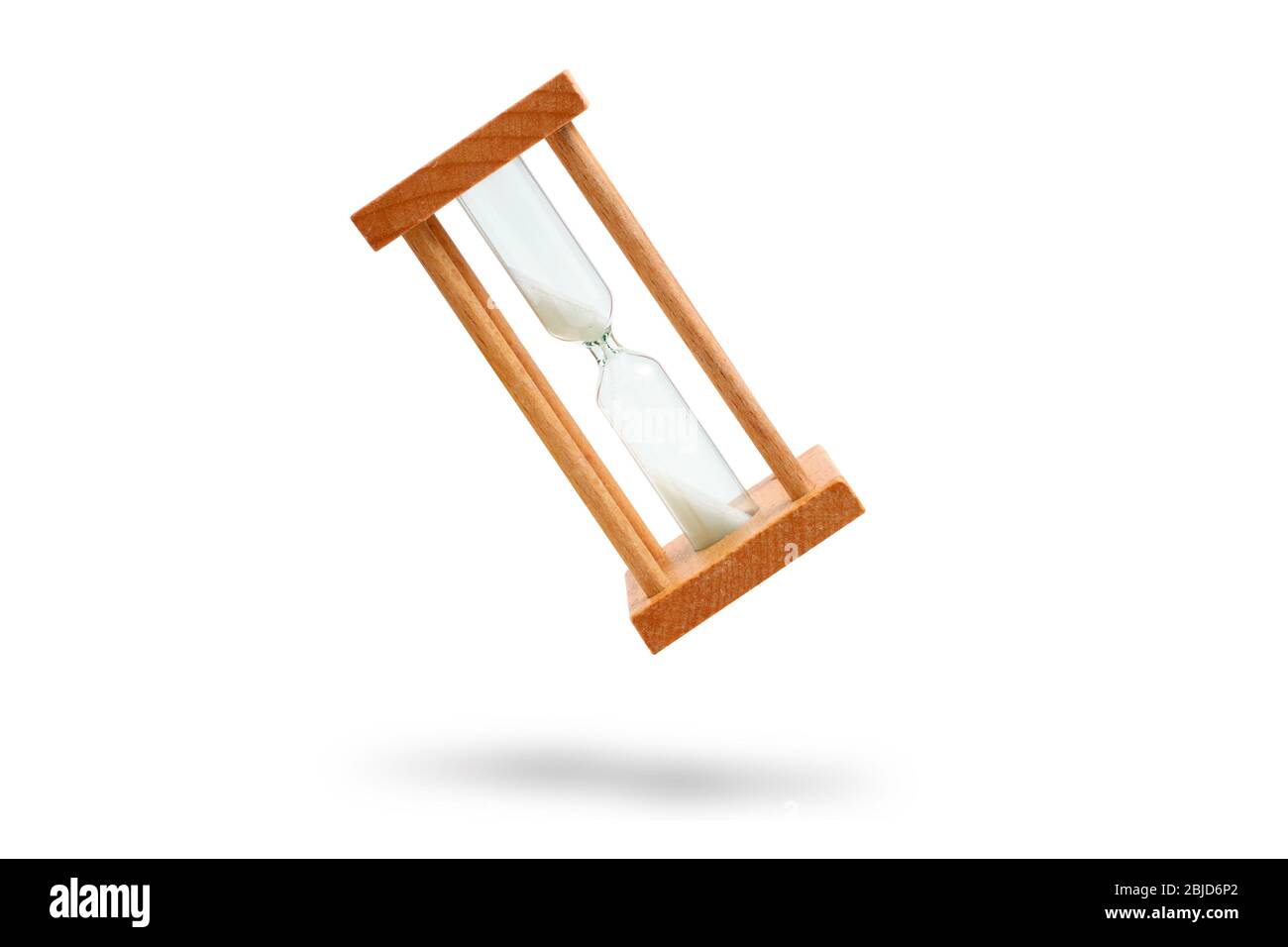 HourGlass sur un fond blanc. Isolé. Gros plan. Banque D'Images