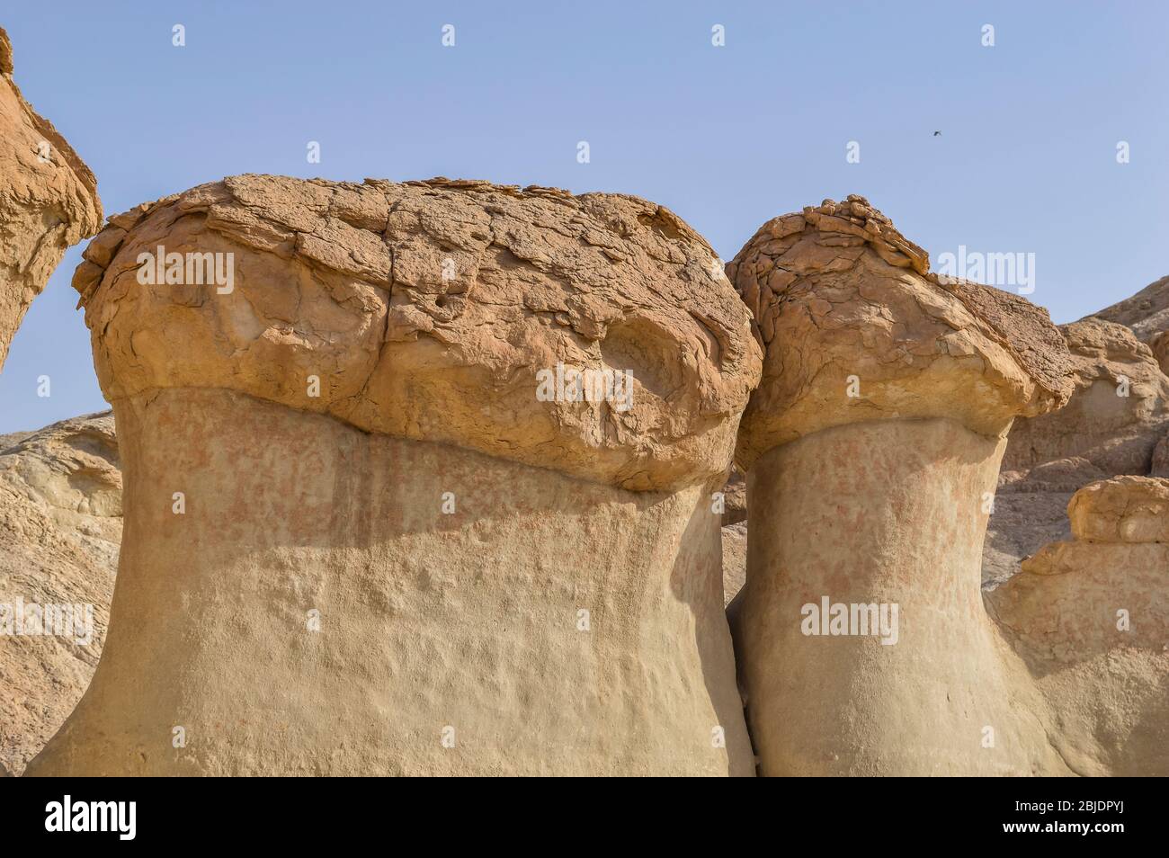 Formation naturelle de roches et de grottes dans la région orientale d'Al Hasa en Arabie Saoudite Banque D'Images