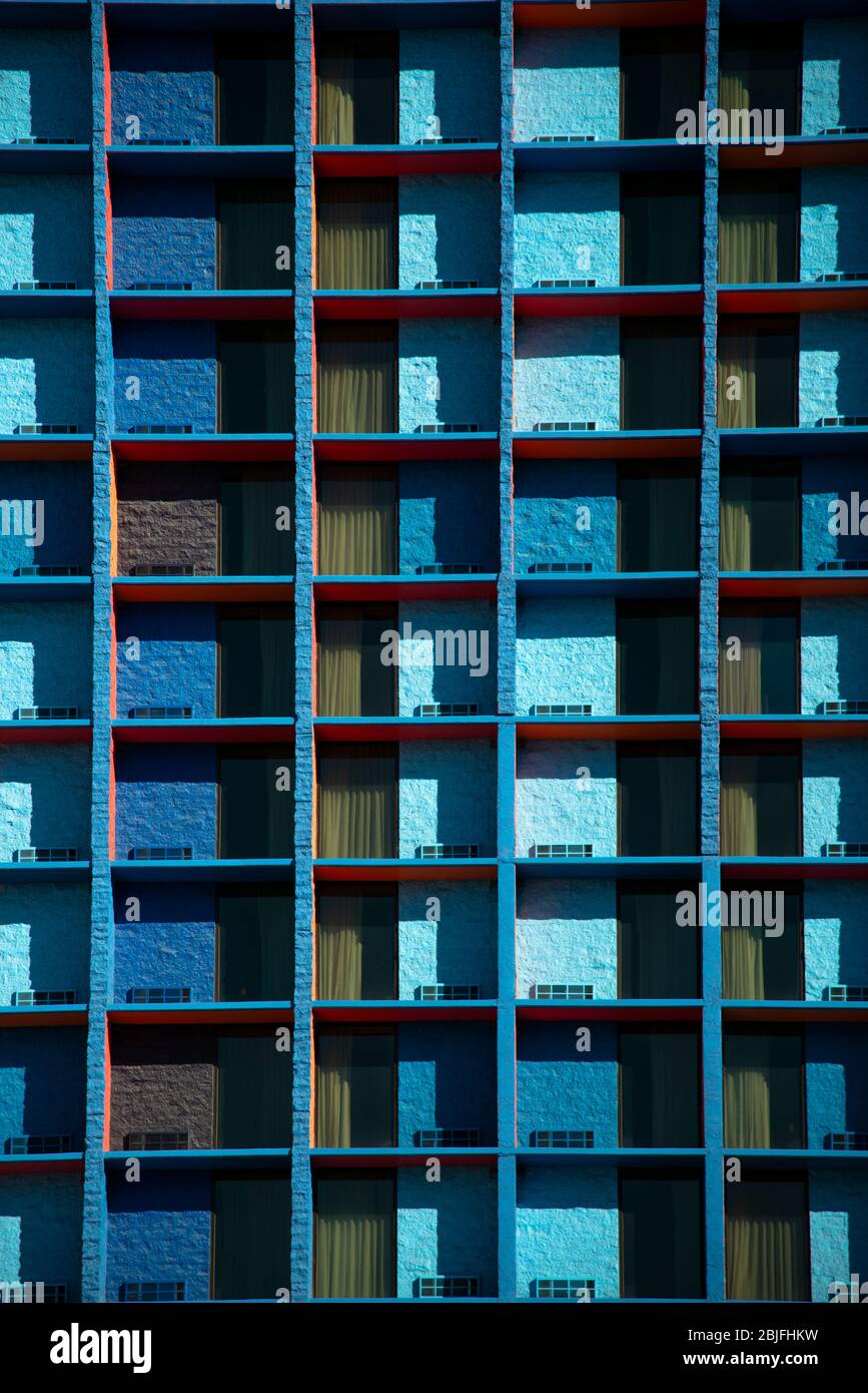 Hôtel ou immeuble coloré à Las Vegas Banque D'Images