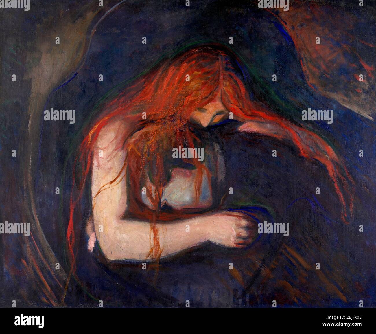 Le Vampire d'Edvard Munch, 1895. Le Musée Munch à Oslo, Norvège Banque D'Images