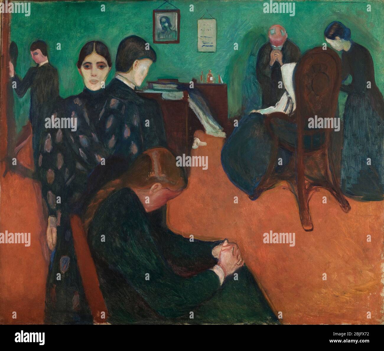Mort dans la Sickroom (variante) par Edvard Munch, 1893. Le Musée Munch à Oslo, Norvège Banque D'Images