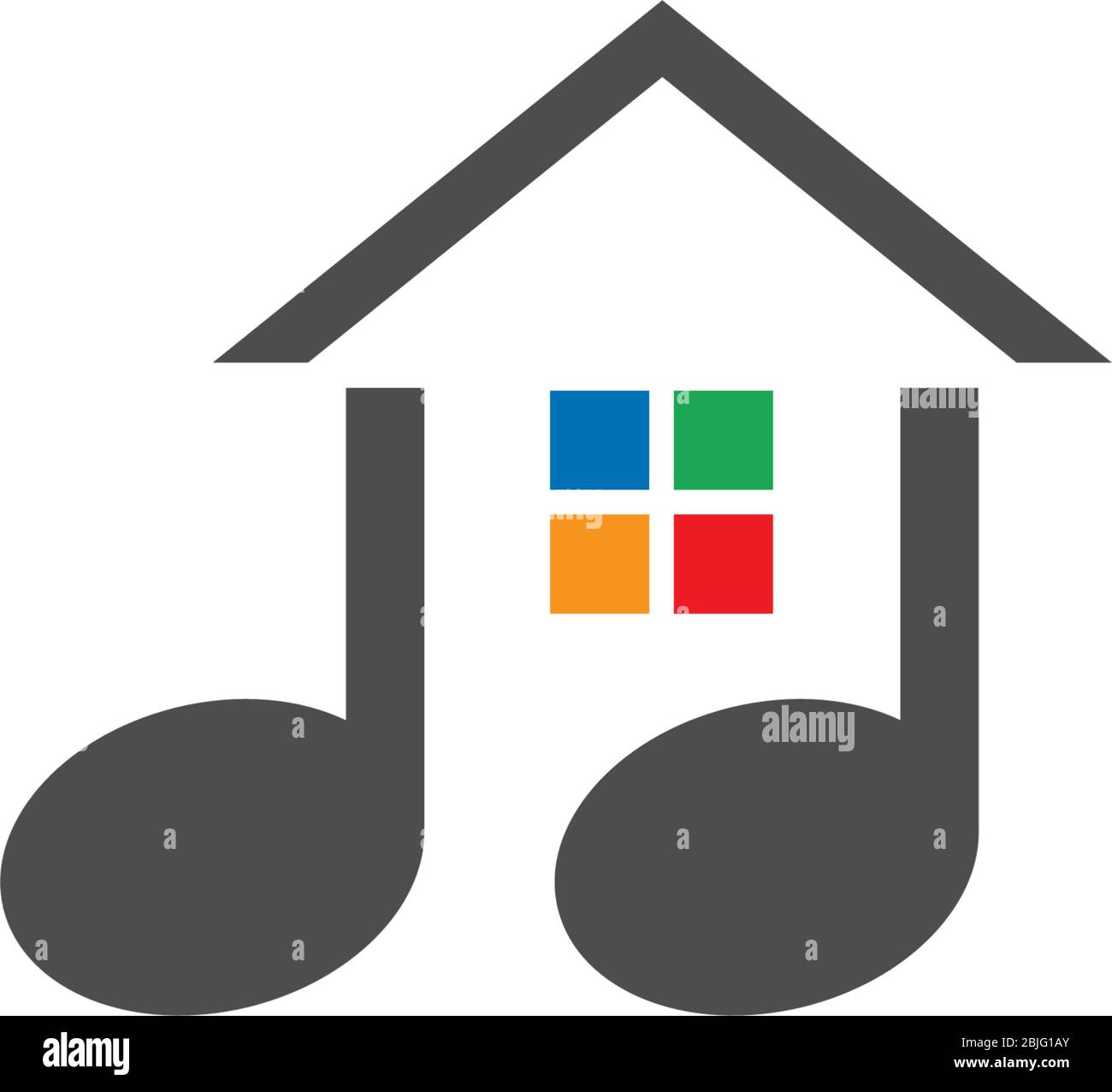 Illustration du logo du Music House Illustration de Vecteur