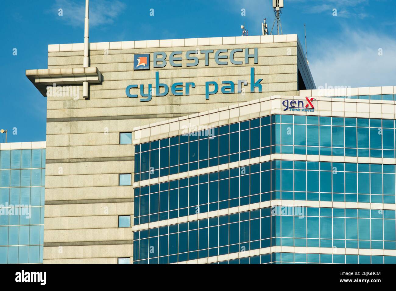 Gurgaon, Haryana / Inde - 28 septembre 2019: BESTECH Cyber Park moderne de bureau complexe à Gurgaon, Inde Banque D'Images