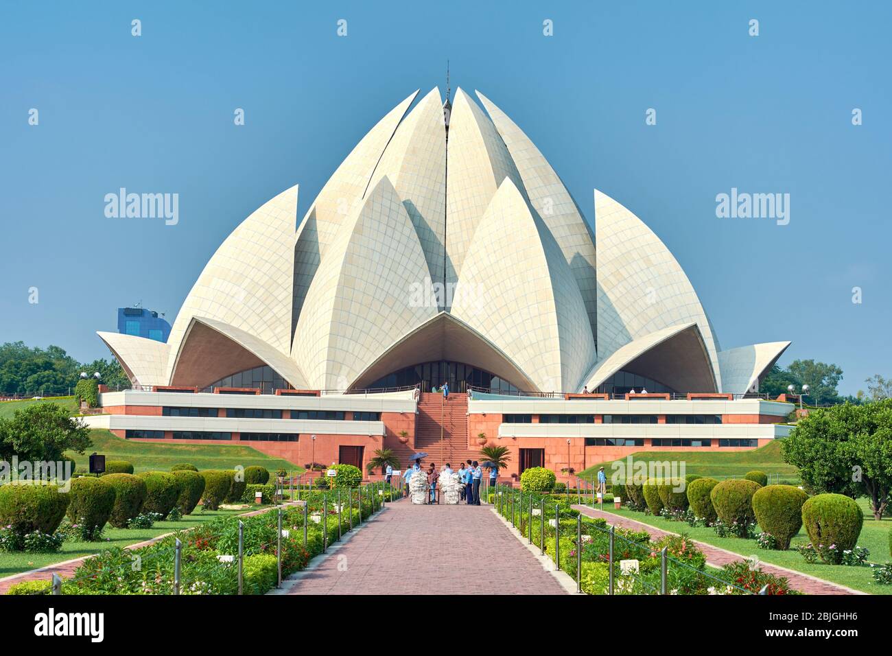 Temple Lotus, Maison de culte Bahai à New Delhi, Inde Banque D'Images