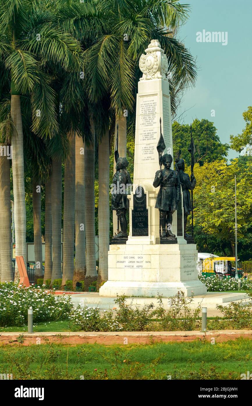 Delhi / Inde - 2 octobre 2019 : Mémorial de guerre de Morti pour adolescents à la Brigade de Cavalerie du Service impérial à New Delhi, Inde Banque D'Images