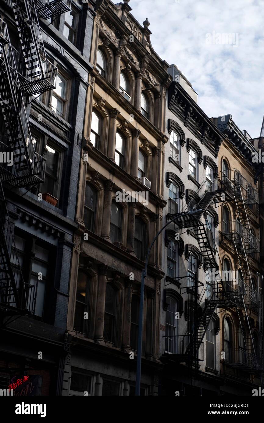 Vieux bâtiments historiques à Soho New York Banque D'Images