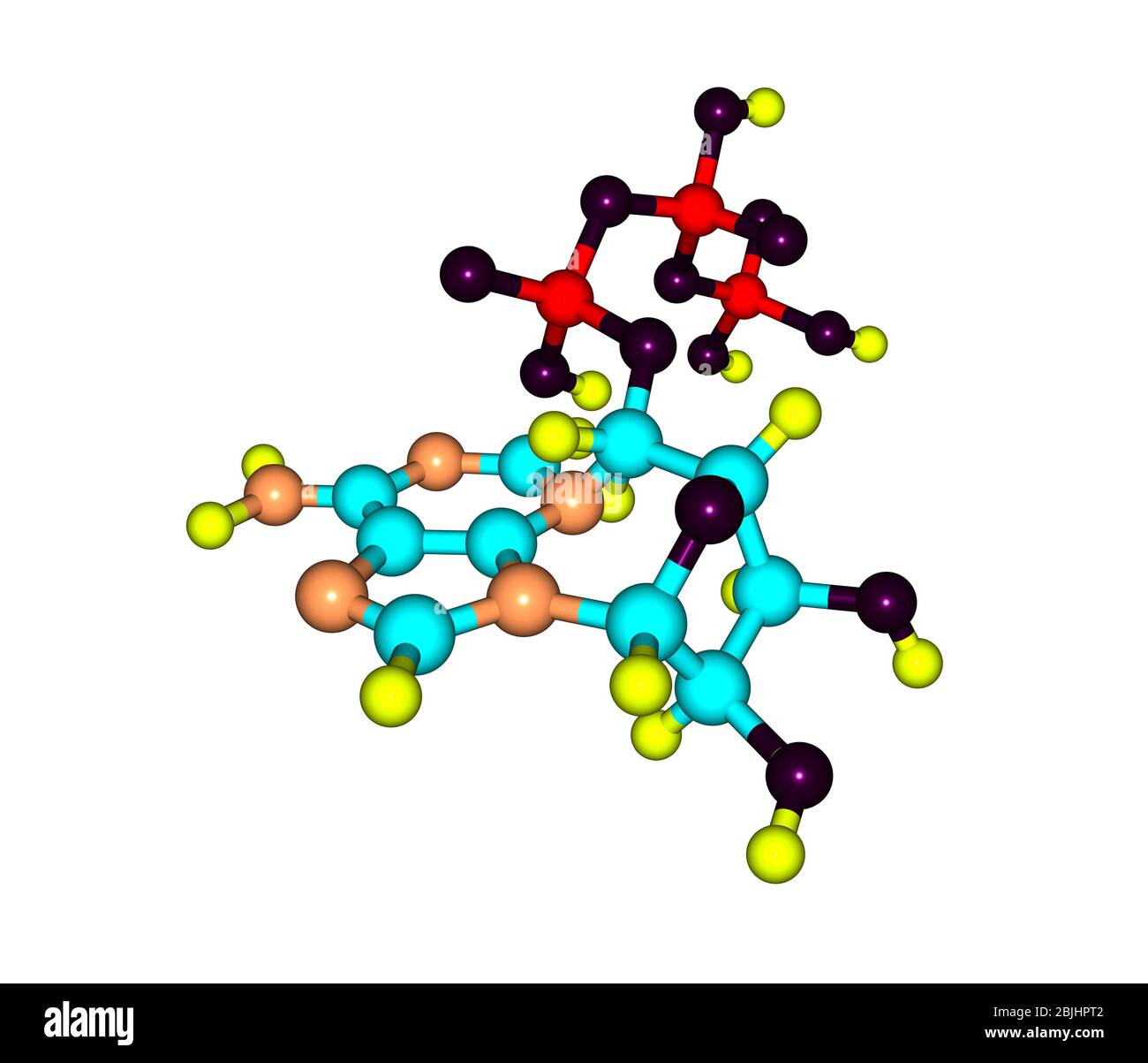 L'adénosine triphosphate (ATP) est un triphosphate nucléosidique utilisé dans les cellules comme coenzyme Banque D'Images