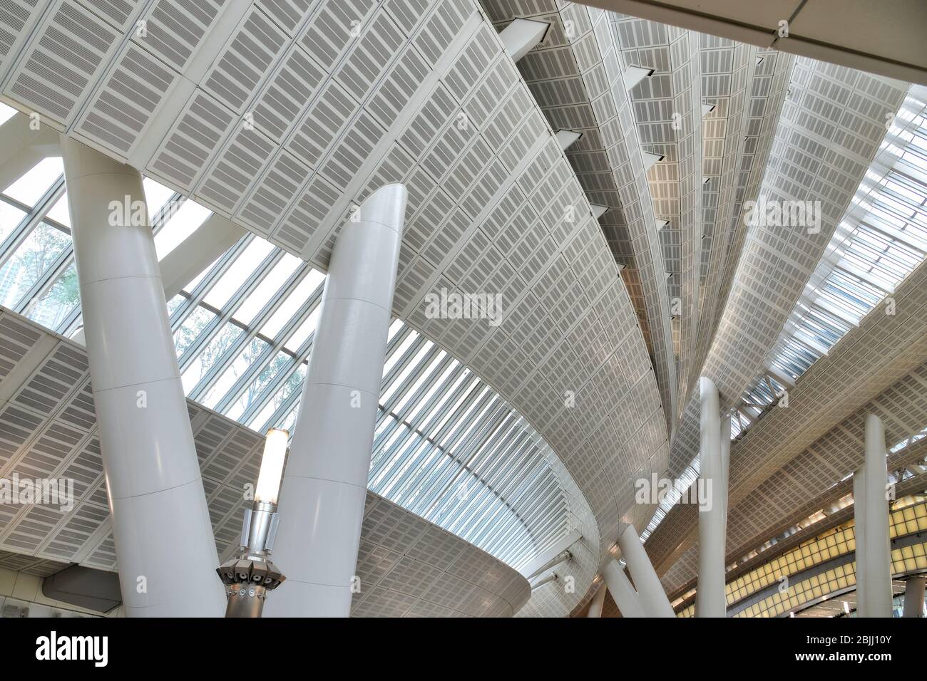 West Kowloon, Hong Kong / Chine - 12-24-2018 : architecture (intérieur) - Hong Kong - Gare de Kowloon Ouest Banque D'Images