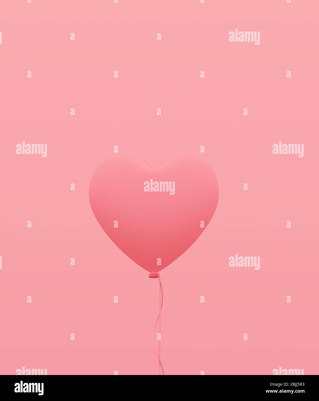 Bulle coeur sur fond couleur pastel, rendu 3d Banque D'Images