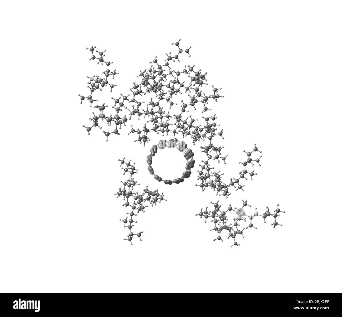 Nanotube de carbone à paroi unique - matériau composite en polyéthylène Banque D'Images