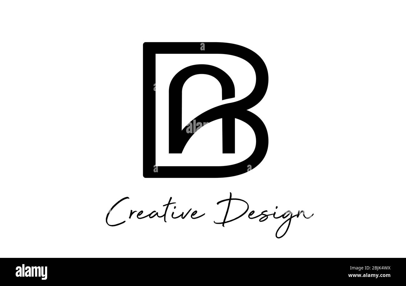 Monogramme Creative AB A B lettres logo. Modèle de conception de logo commercial abstrait. Initial AB BA monogramme moderne et design élégant. Illustration de Vecteur