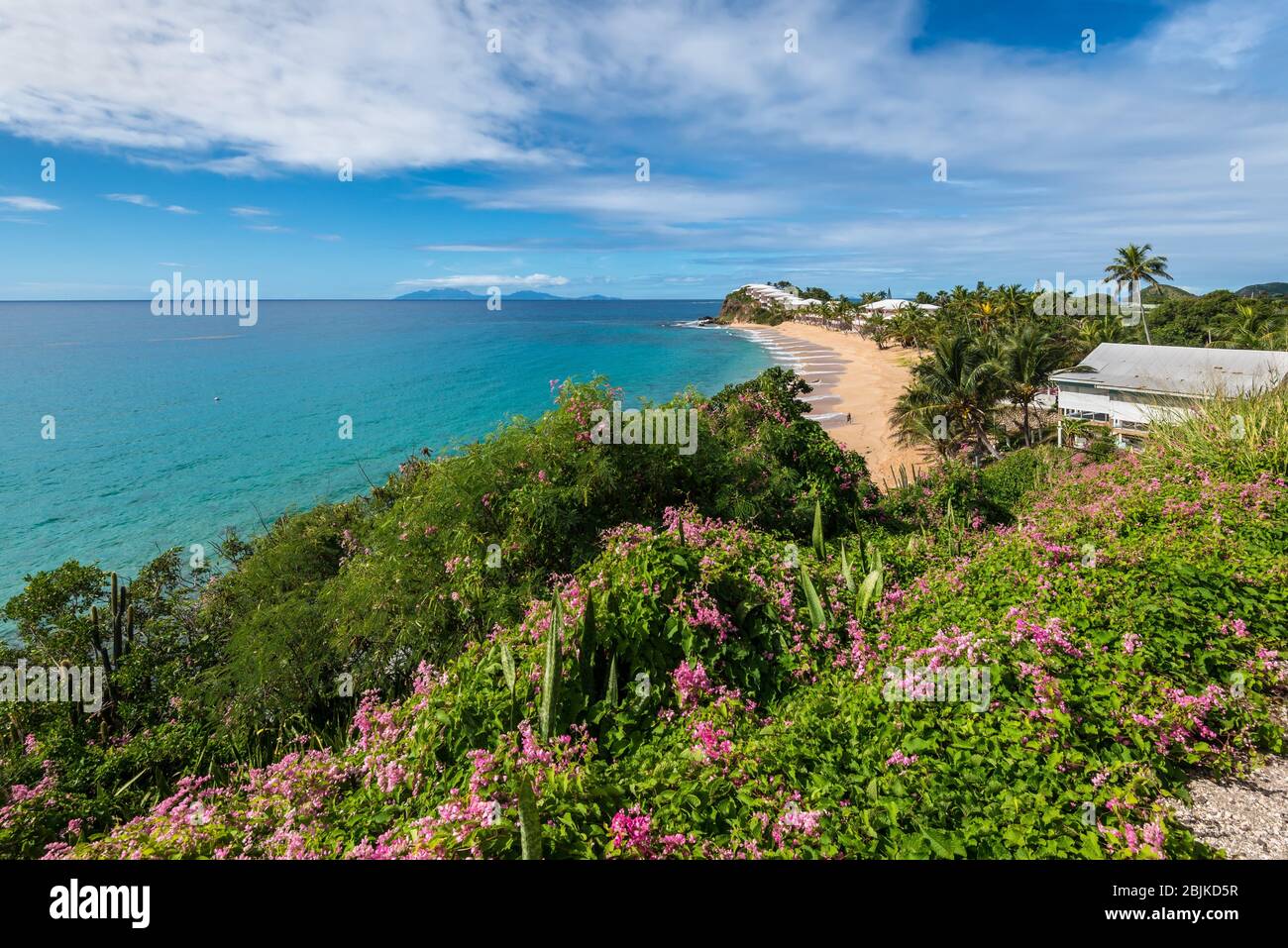 Grace Bay and Beach, St. Mary, Antigua, Leeward Islands, Antilles, Caraïbes, Amérique centrale. Banque D'Images