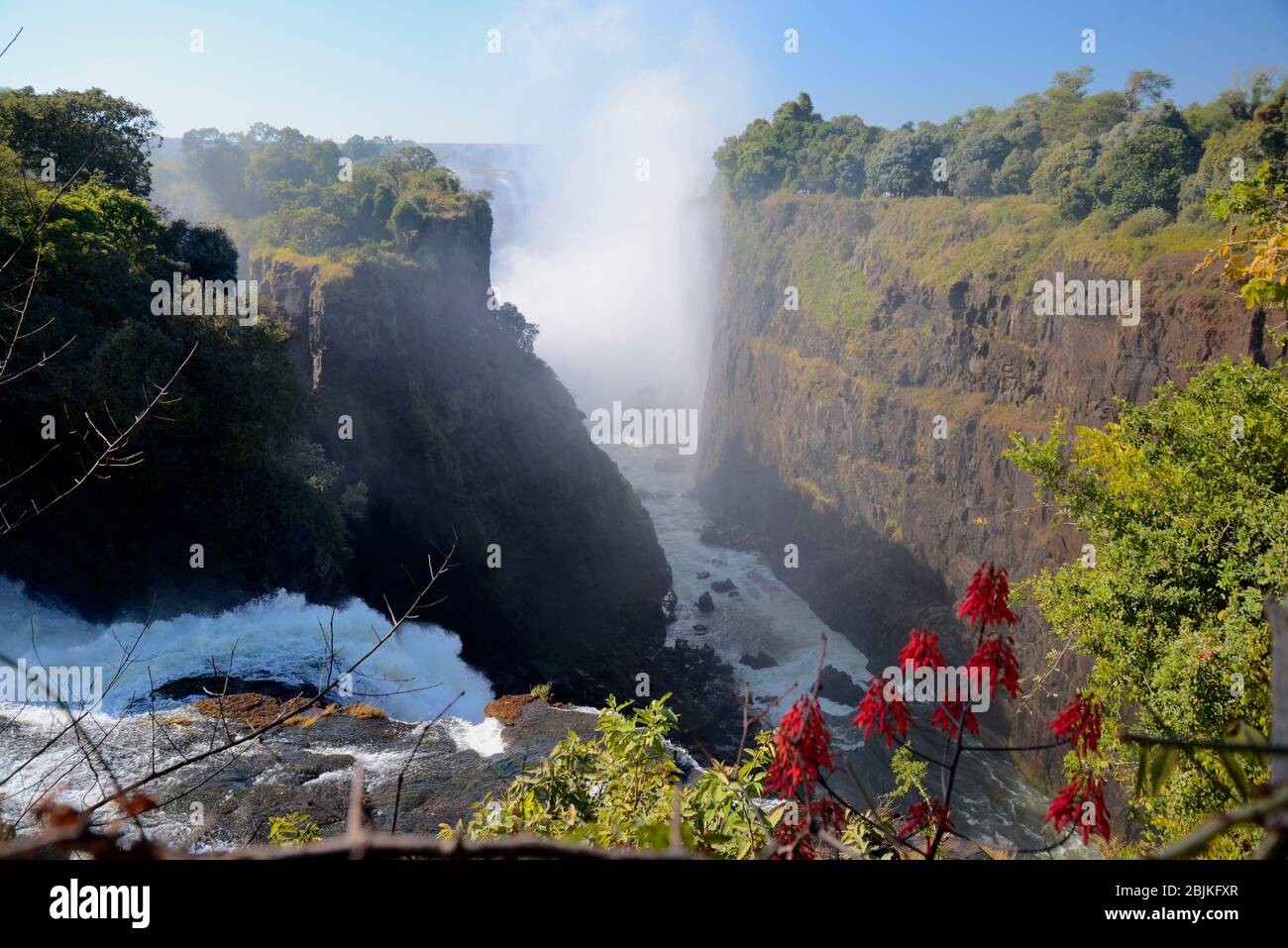 Site du patrimoine mondial Victoria Falls, Zimbabwe, Afrique Banque D'Images