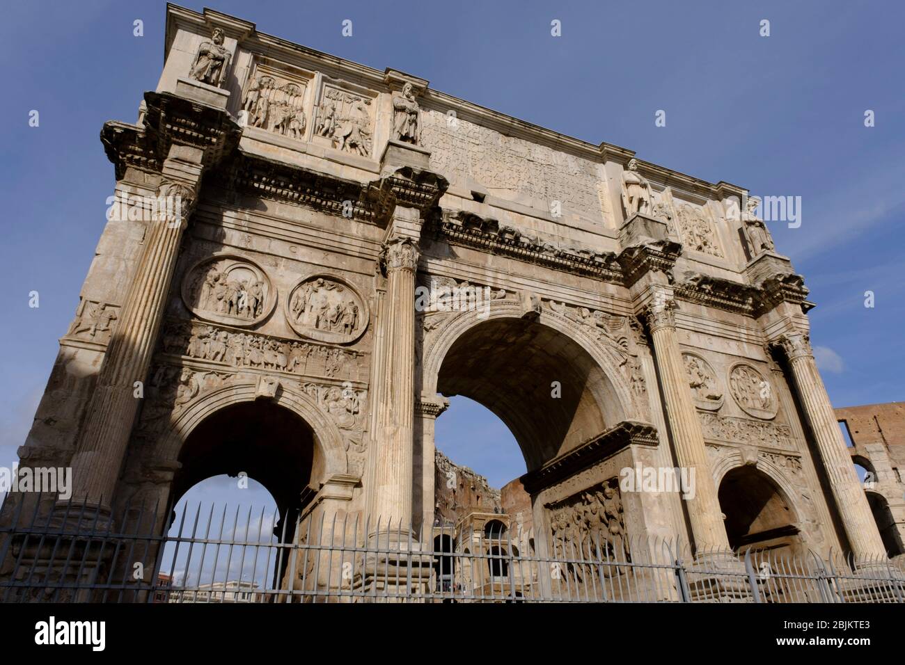 Arche de Constantine, arcus Constantinianus, Rome, Latium, Italie ,. Banque D'Images