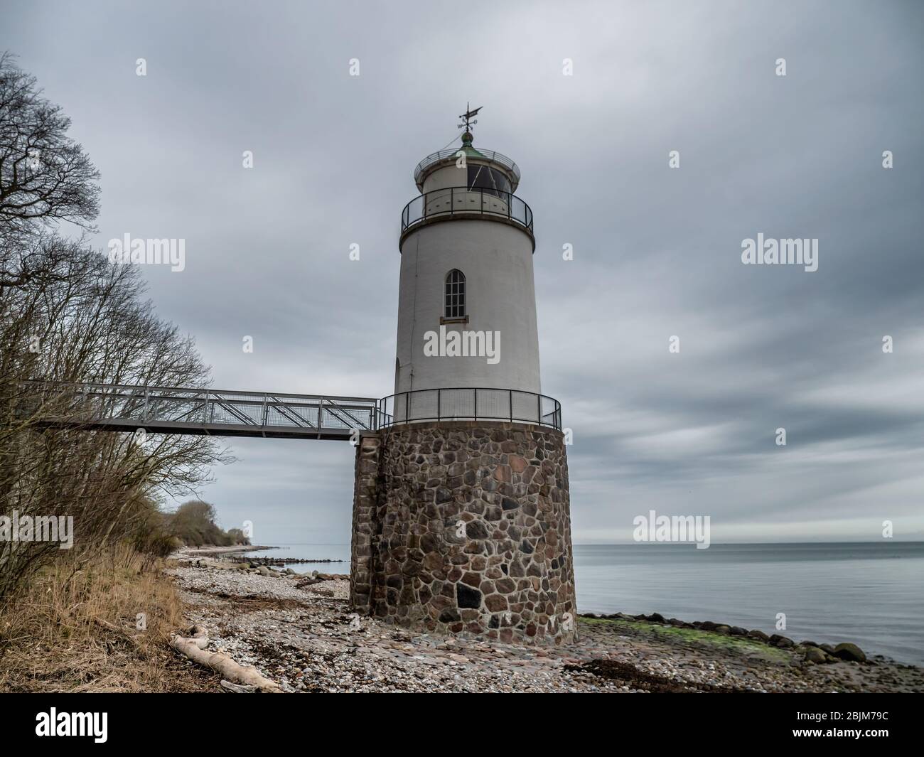 Taksensand phare sur l'île de la SLA dans le sud du Danemark Banque D'Images