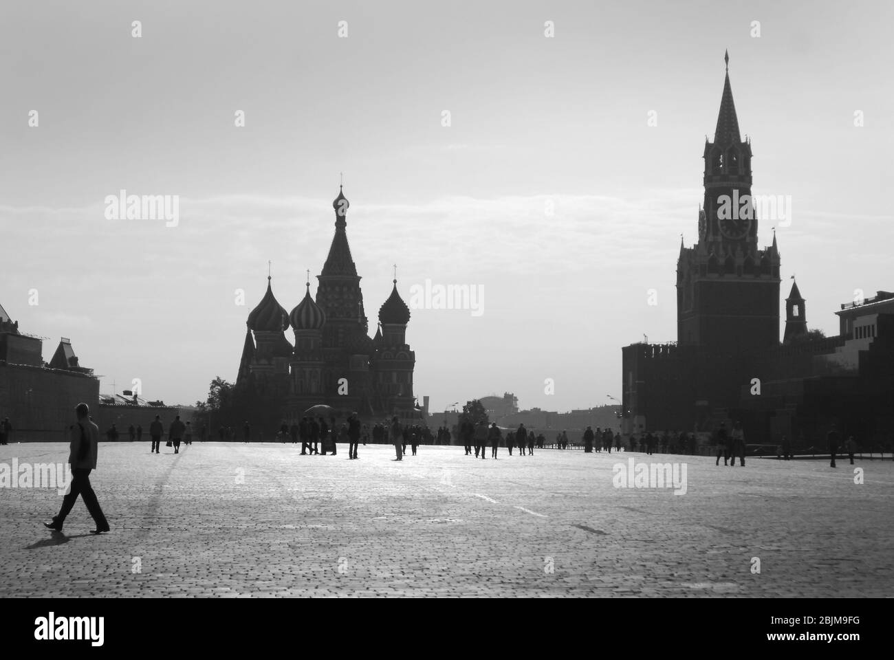 St Basile et place Rouge, Moscou Banque D'Images