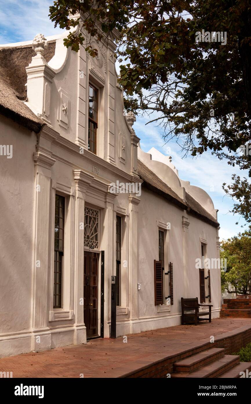 Afrique du Sud; Stellenbosch; Dorp Street. La gratitude, maison historique 1798 du Cap néerlandais Banque D'Images