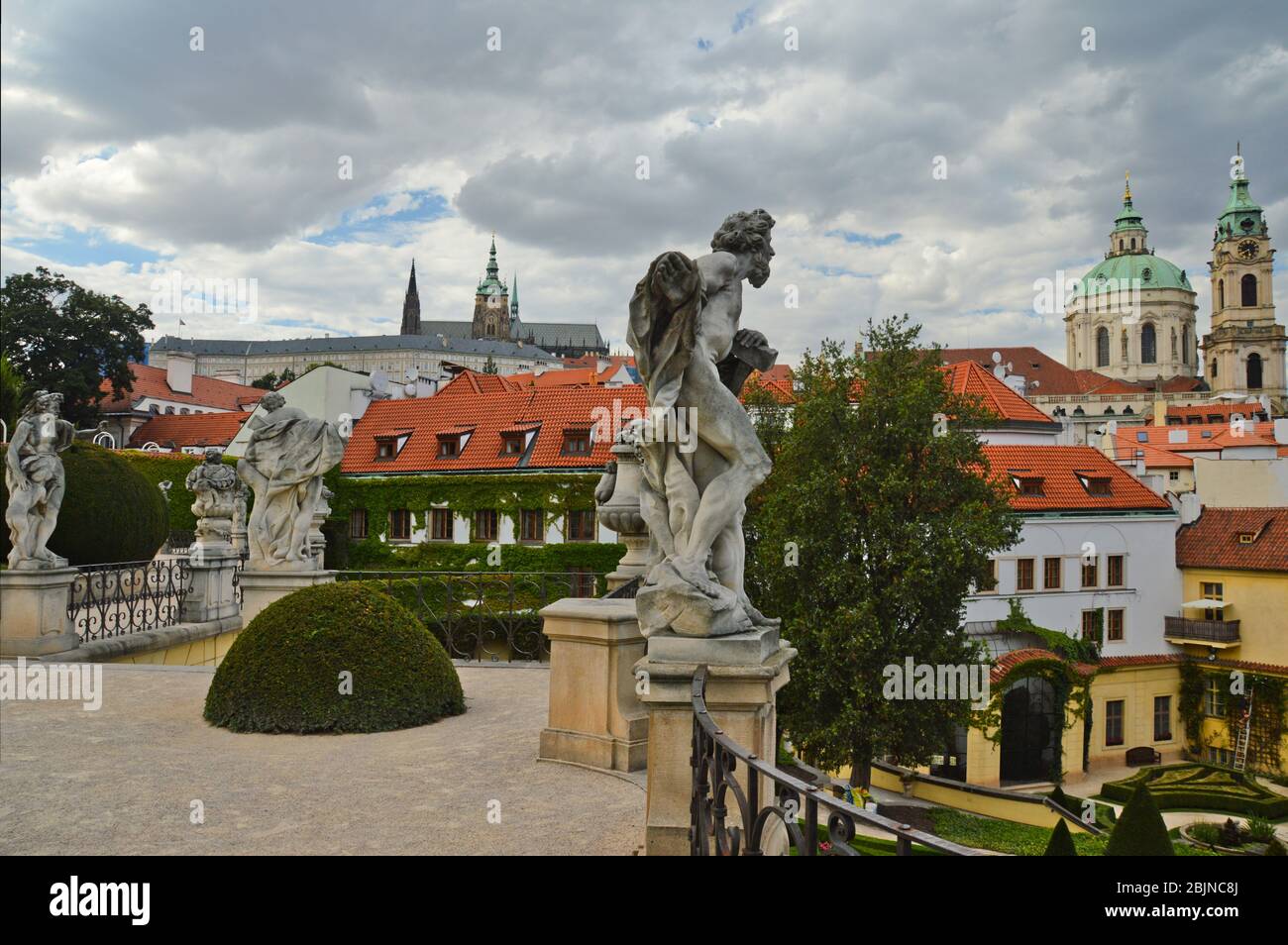 Le jardin de Vrtbovska dans la ville de Prague Banque D'Images