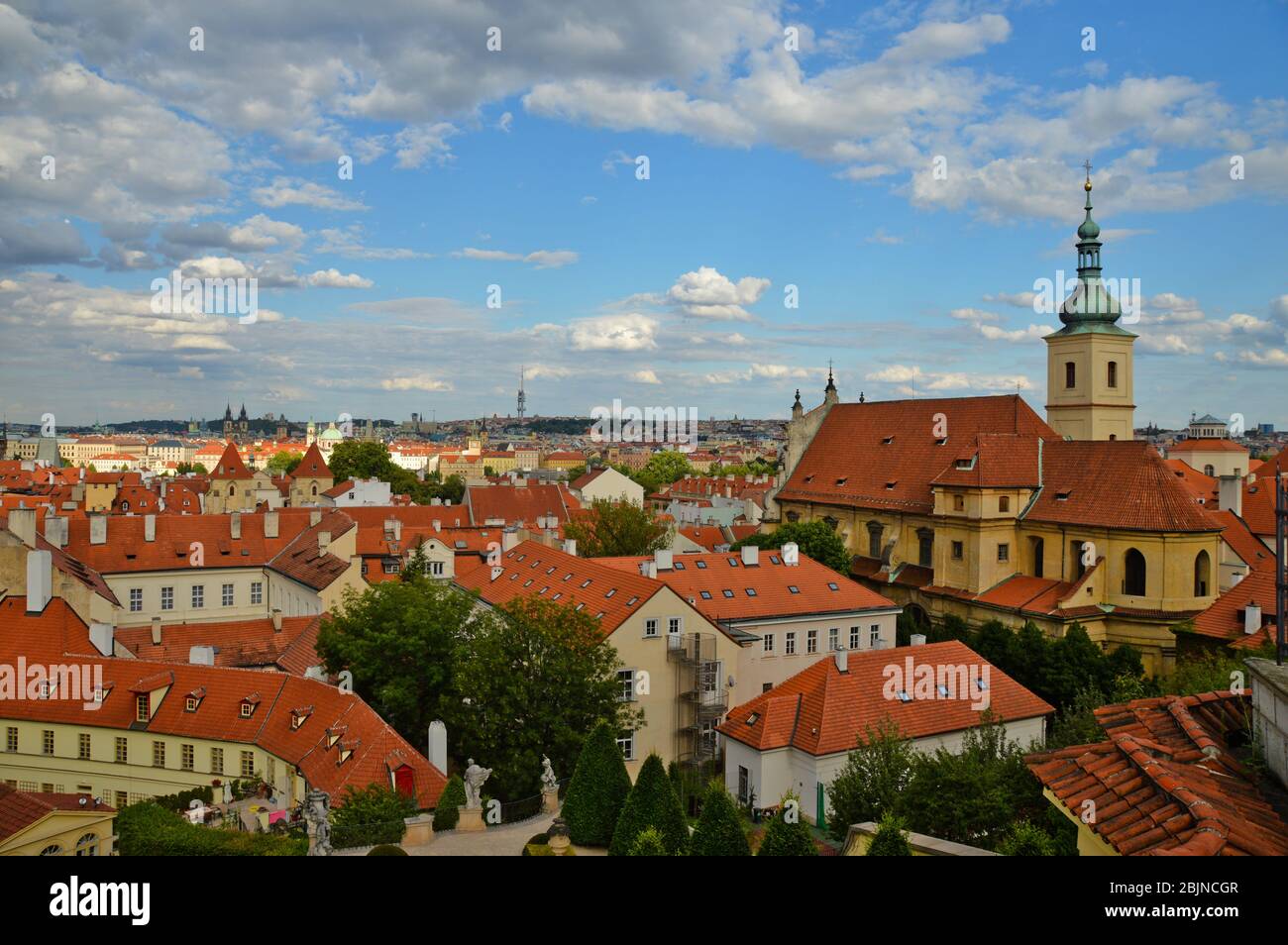 Le jardin de Vrtbovska dans la ville de Prague Banque D'Images