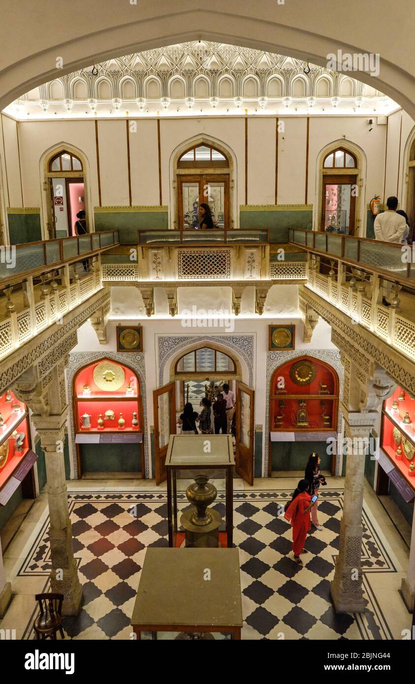 Jaipur, Rajasthan / Inde - 29 septembre 2019: Albert Hall Museum à Jaipur, Inde, musée d'état de Rajasthan. Collection d'arts et de patrimoine indiens Banque D'Images