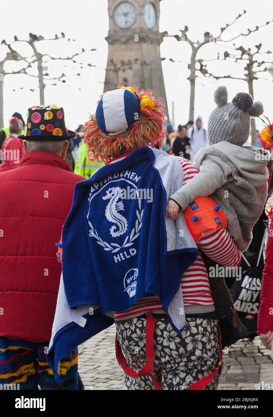 Habillez les gens au Carnaval de Düsseldorf, Allemagne, Rhénanie-du-Nord-Westphalie, Bas-Rhin, Düsseldorf Banque D'Images