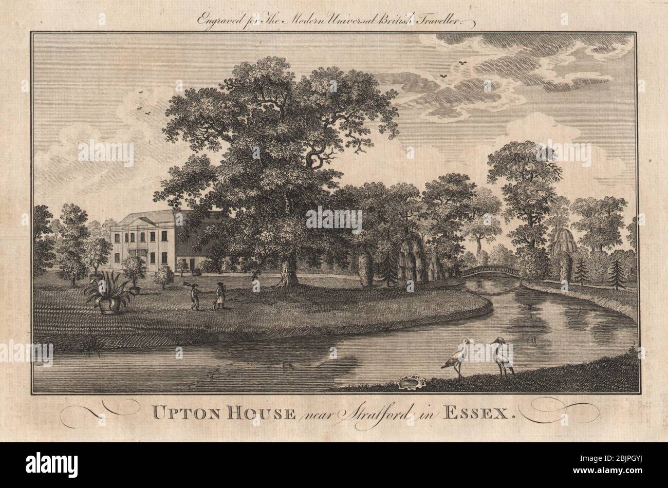 Upton House près de Stratford dans Essex. Maintenant West Ham Park, Londres. BURLINGTON 1779 Banque D'Images