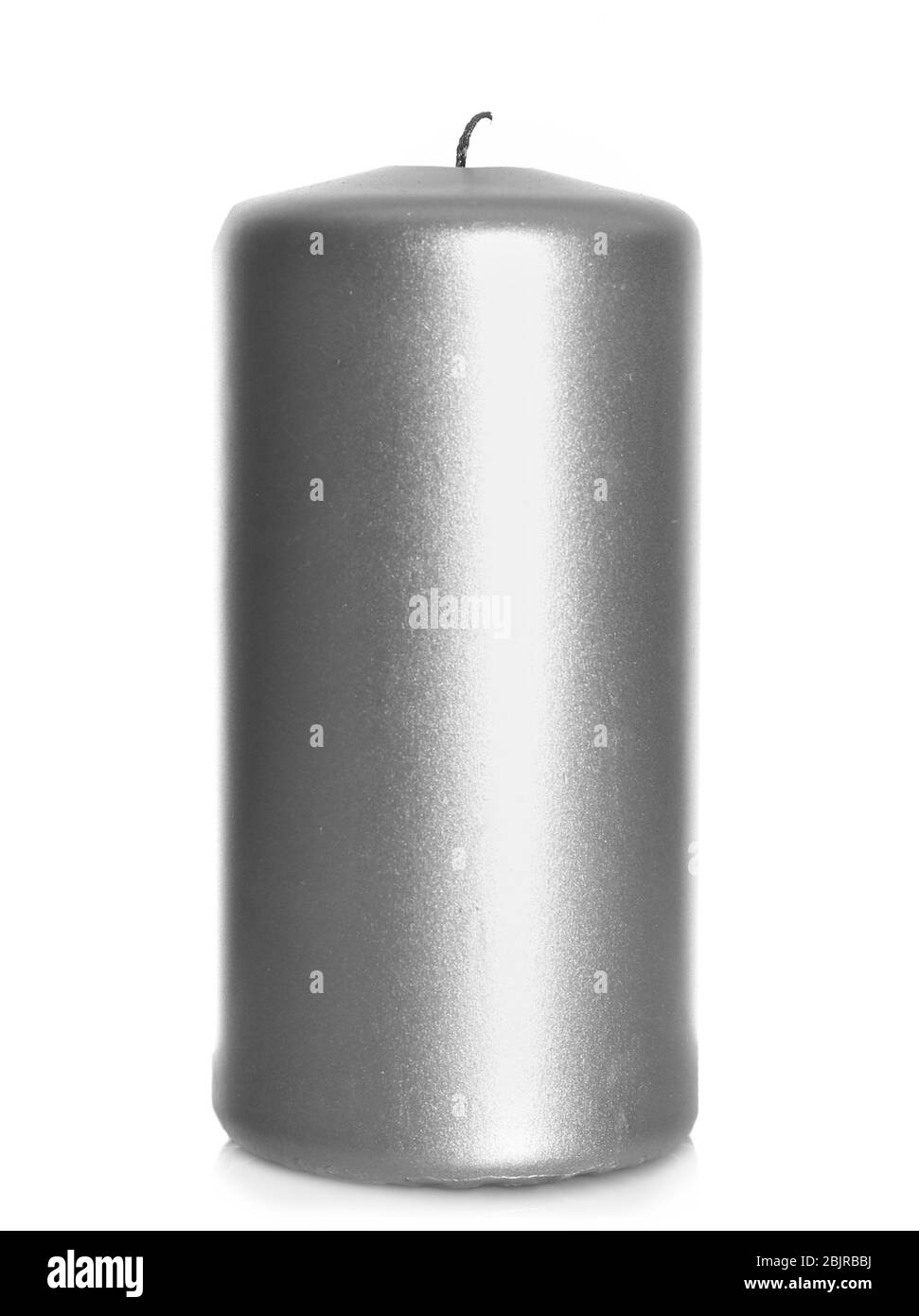 Bougie pilier métallique, isolée sur blanc Banque D'Images