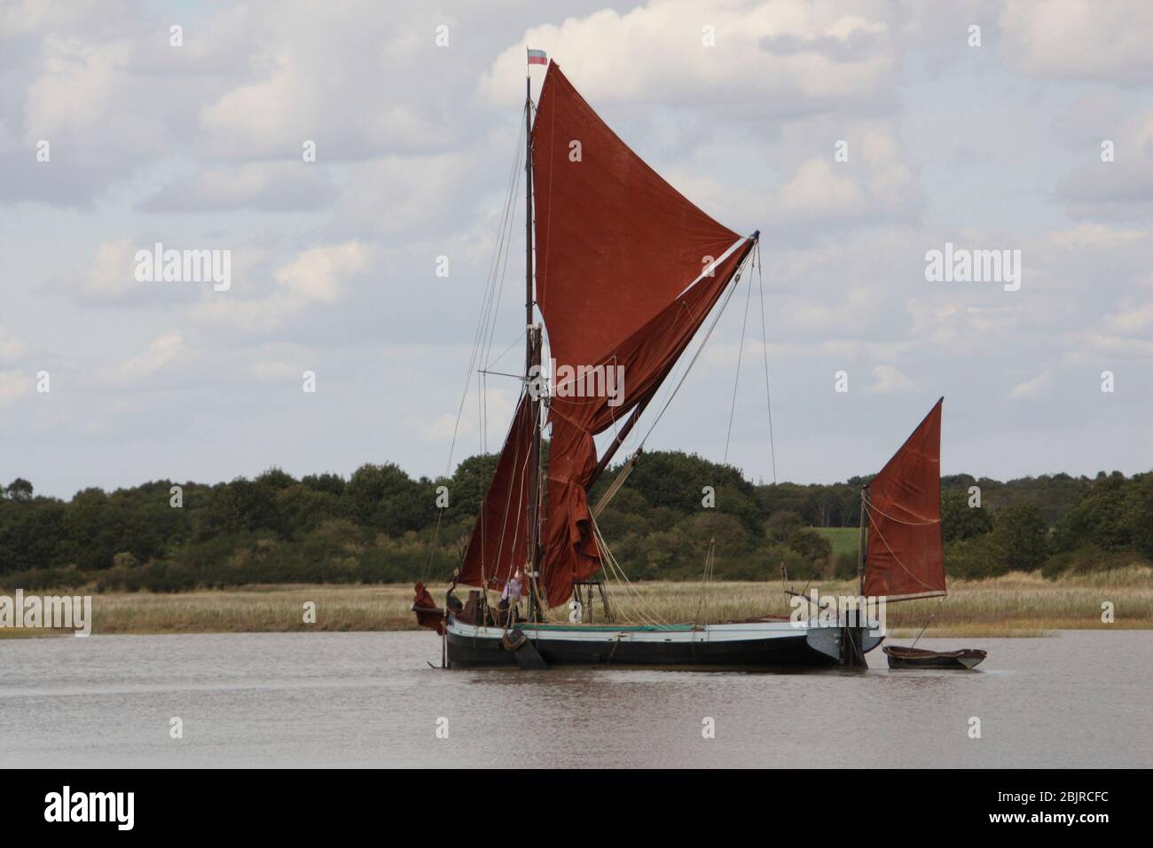 Thames/Essex Barge dans l'estuaire de la Snape Suffolk Banque D'Images