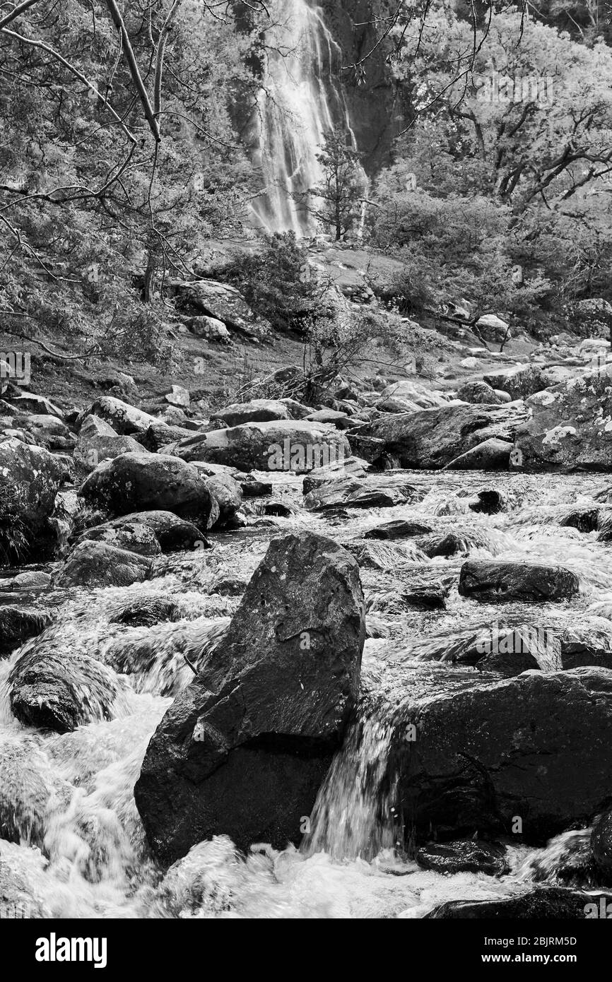 Cascades d'Aber Valley, au nord du Pays de Galles, au Royaume-Uni Banque D'Images