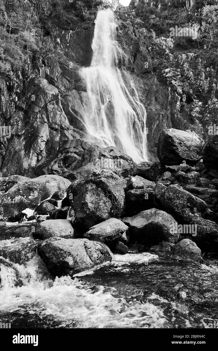 Cascades d'Aber Valley, au nord du Pays de Galles, au Royaume-Uni Banque D'Images