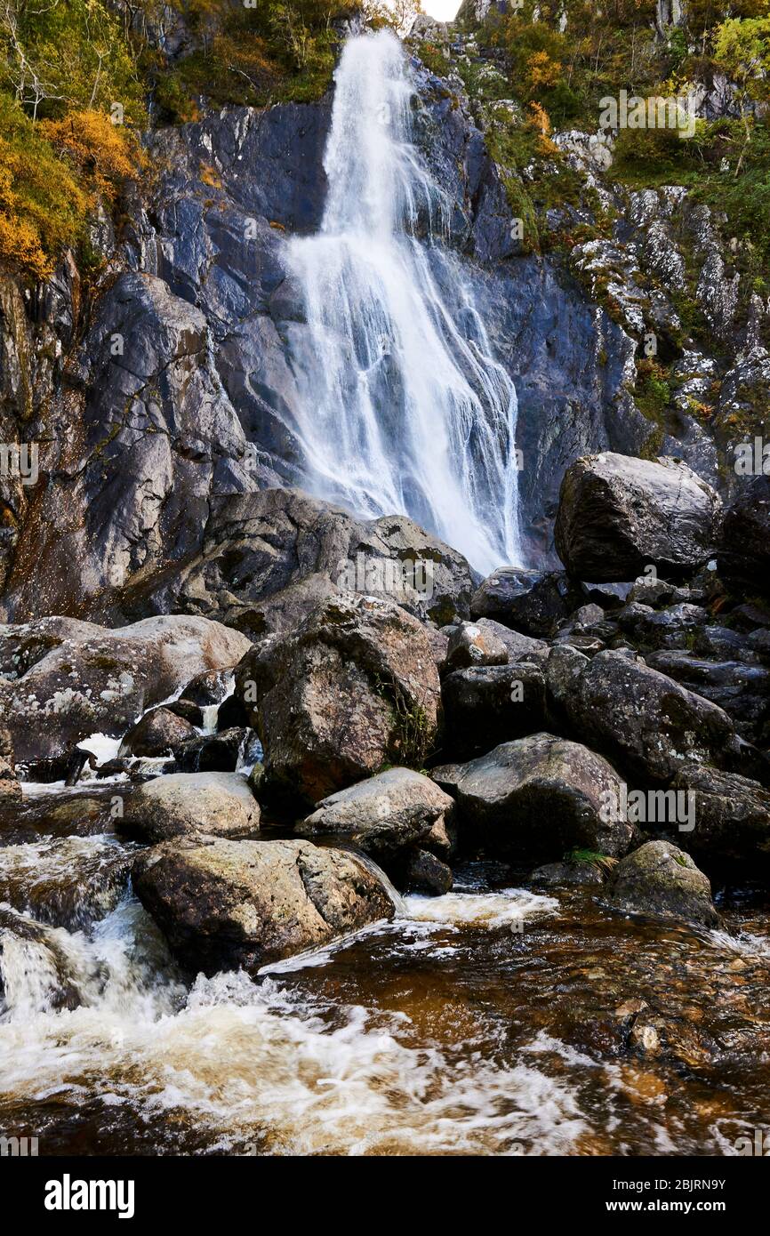 Cascades d'Aber Valley, au nord du Pays de Galles, au Royaume-Uni Banque D'Images