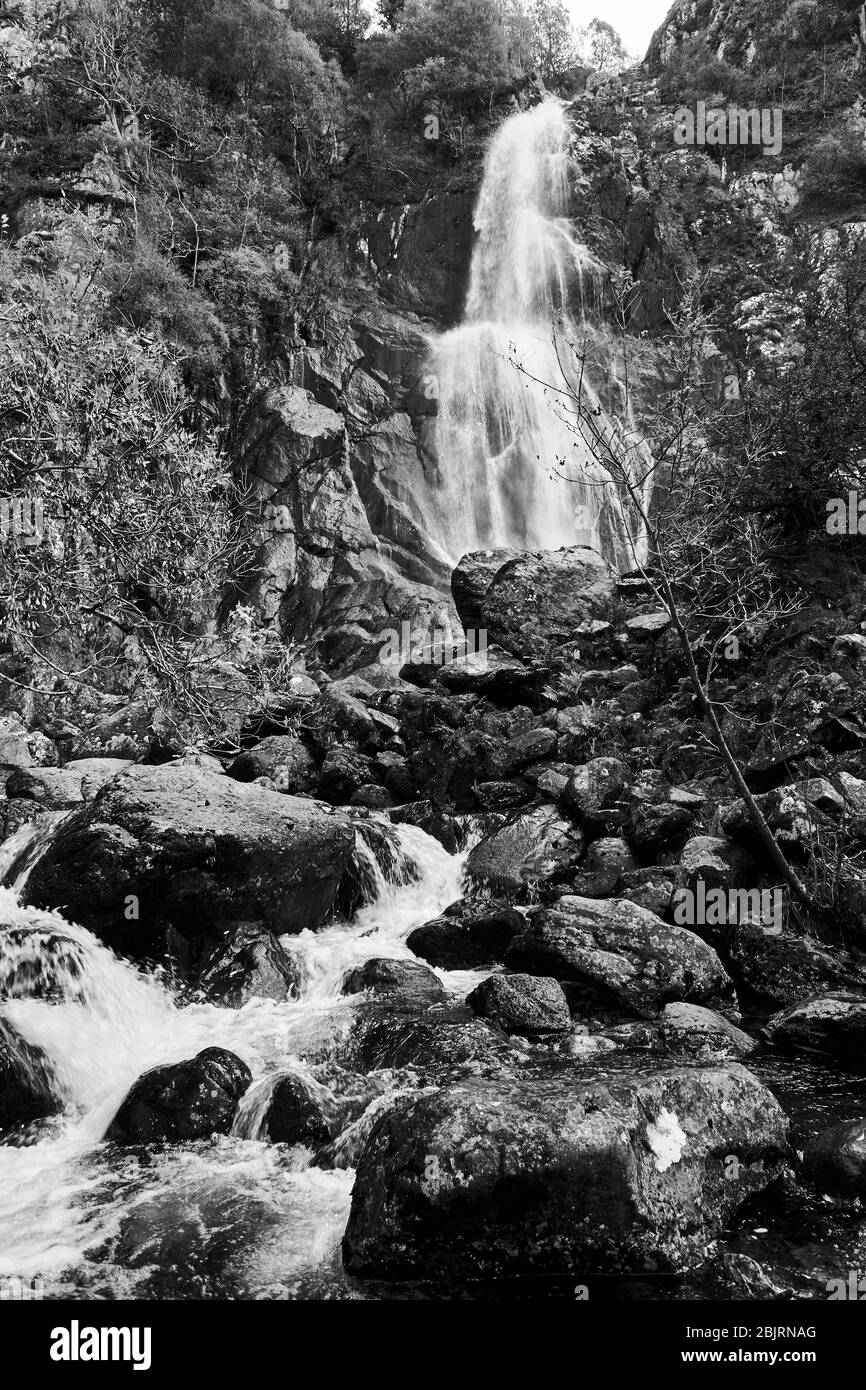 Cascades d'Aber Valley, au nord du Pays de Galles, au Royaume-Uni Banque D'Images