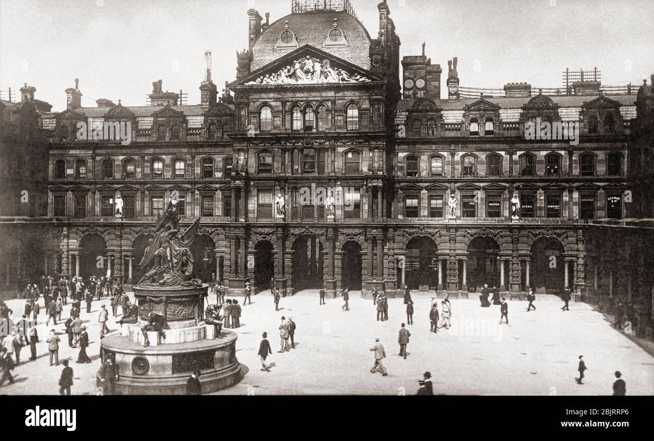 La Bourse de Liverpool, Liverpool, Angleterre, à la fin du XIXe siècle. Après une photo de Frith and Co. Banque D'Images