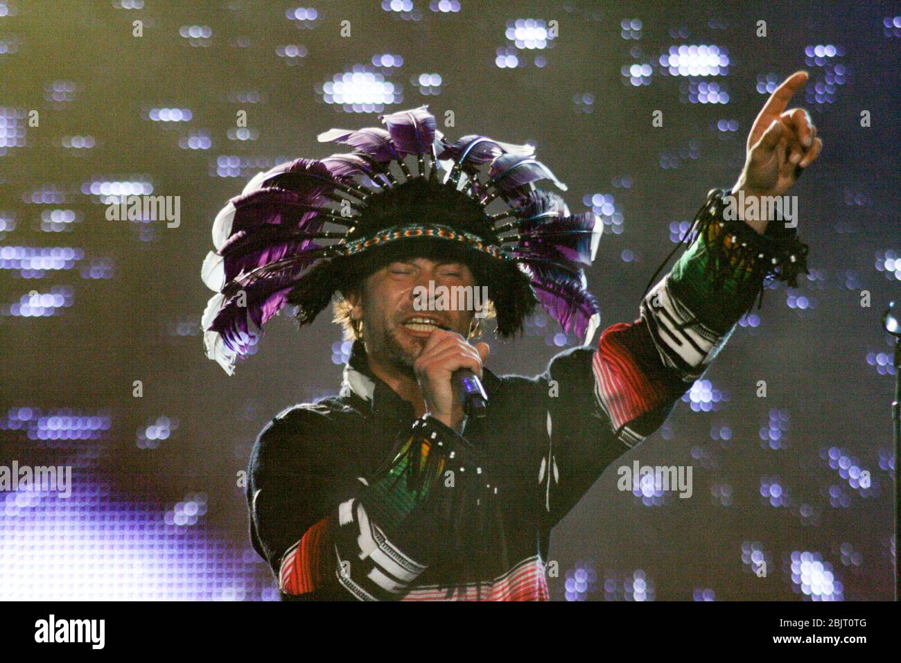 RIO DE JANEIRO 29.09.2011: Jamiroquai se produit à la scène principale de Rock à Rio IV, le quatrième jour du festival. (Néstor J. Beremblum) Banque D'Images