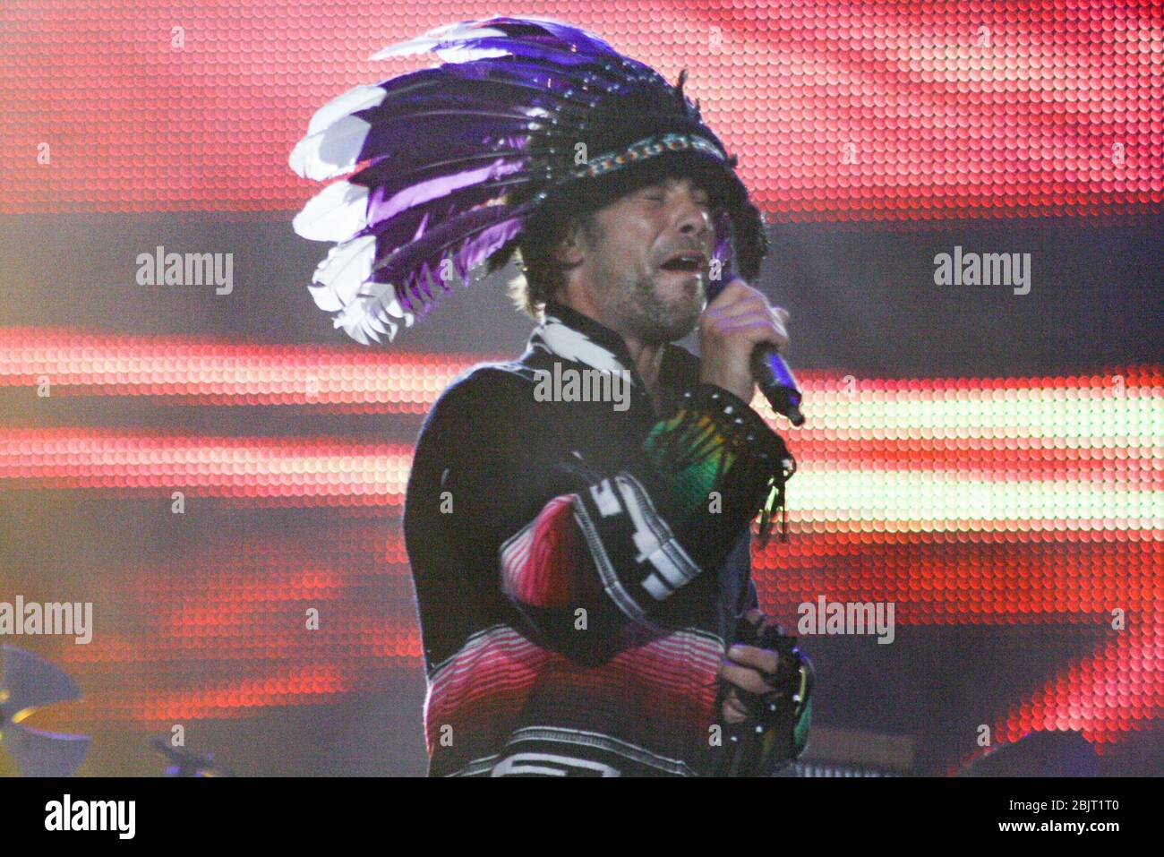 RIO DE JANEIRO 29.09.2011: Jamiroquai se produit à la scène principale de Rock à Rio IV, le quatrième jour du festival. (Néstor J. Beremblum) Banque D'Images