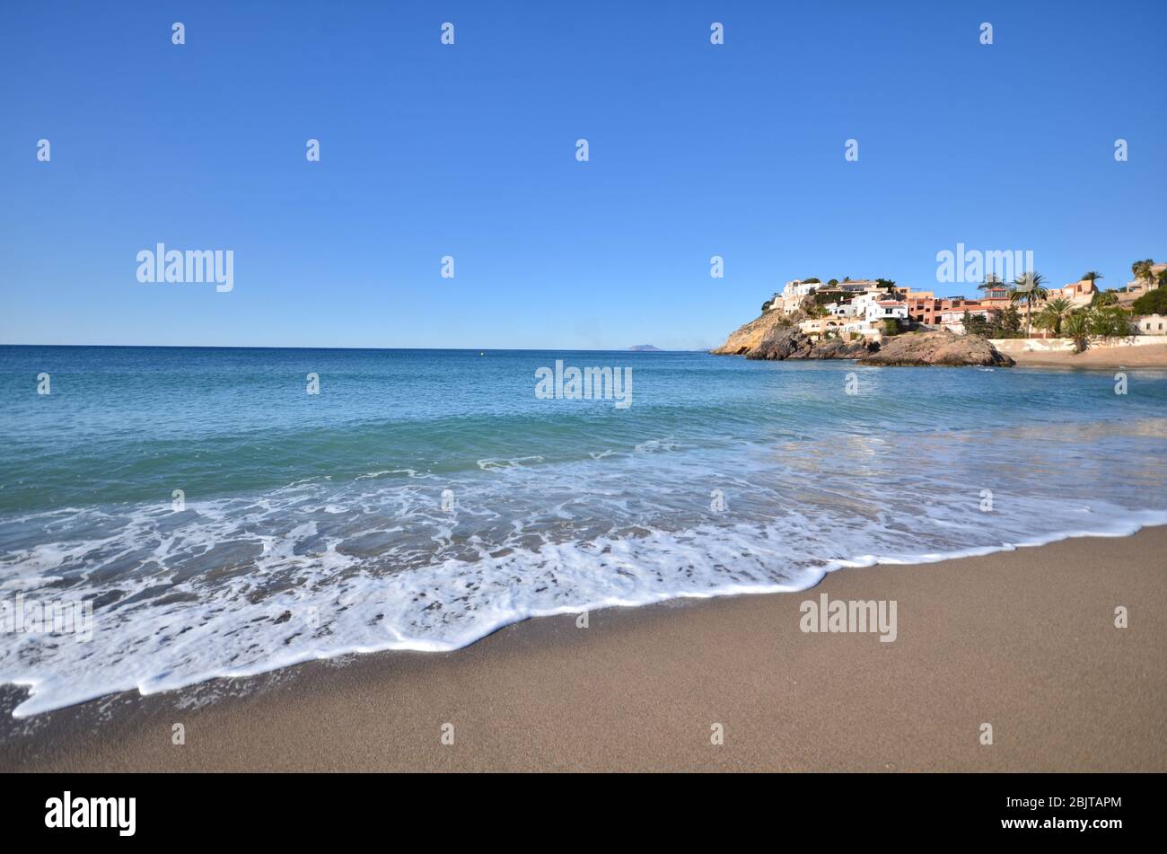 Plage de Bolnuevo, Costa de Mazarrón, Espagne Banque D'Images