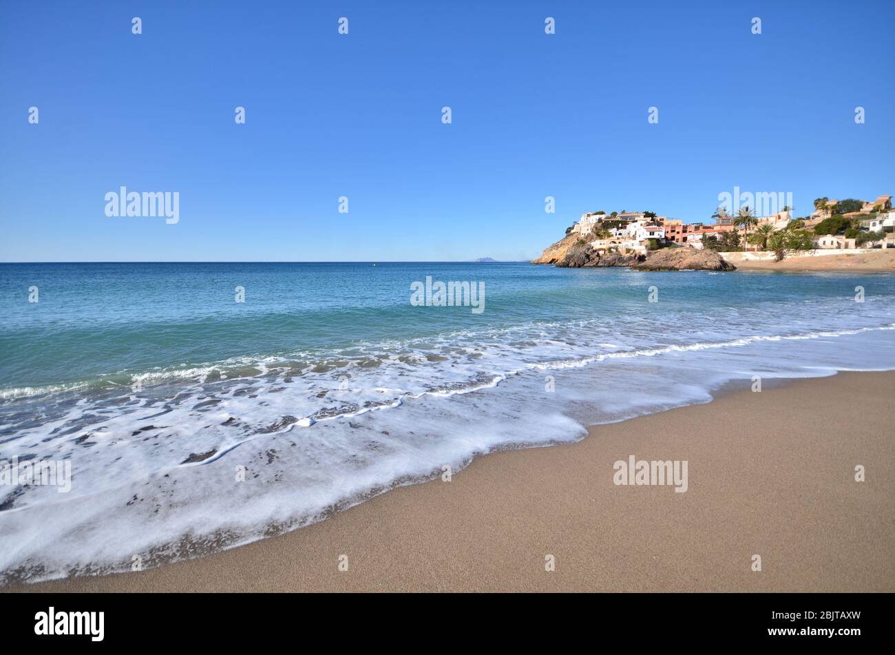 Plage de Bolnuevo, Costa de Mazarrón, Espagne Banque D'Images