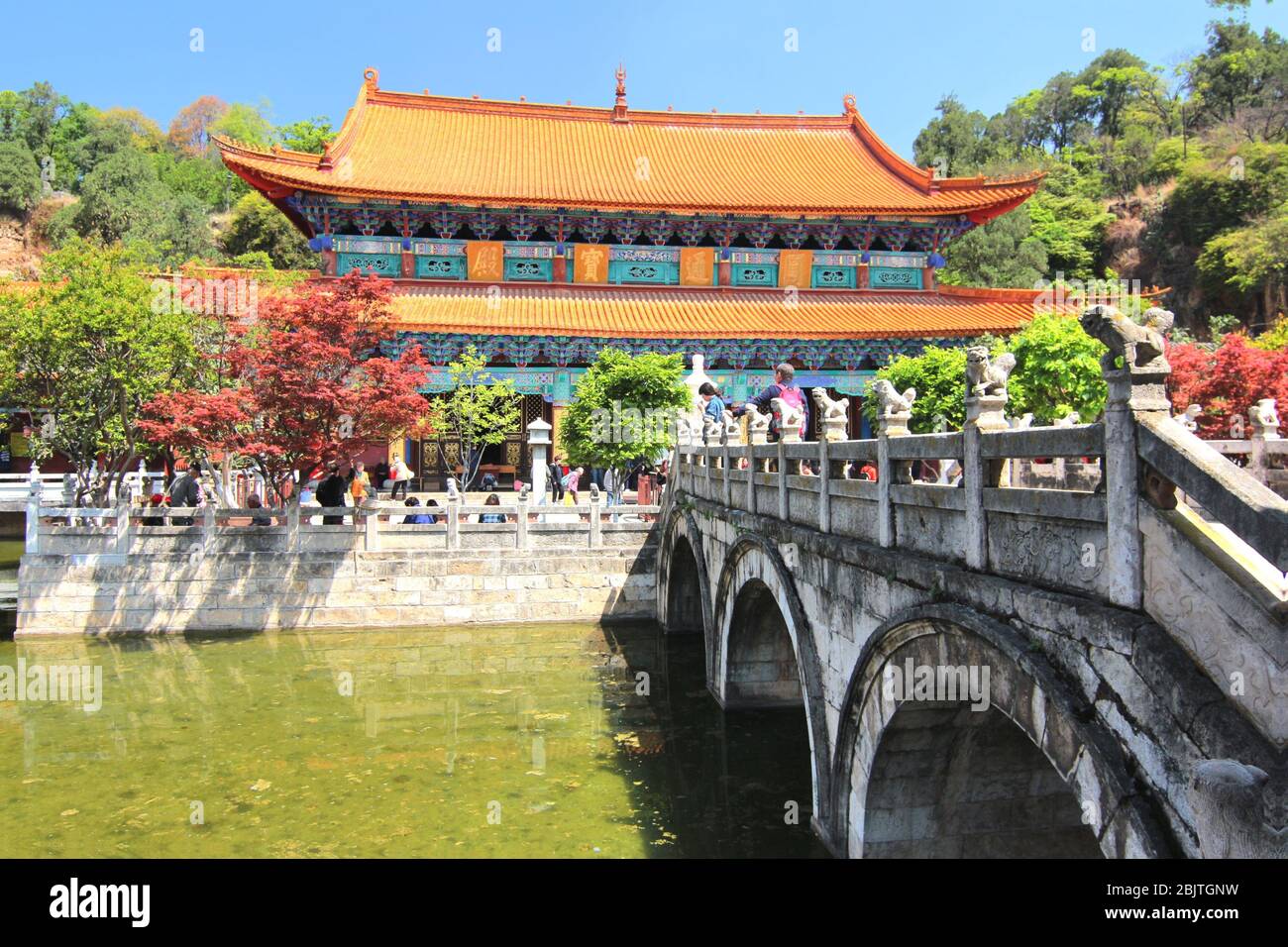 Kunming , Chine–31 mars 2018 Temple Yuantong ayant une histoire de plus de 1 200 ans à Kunming, province du Yunnan, Chine Banque D'Images