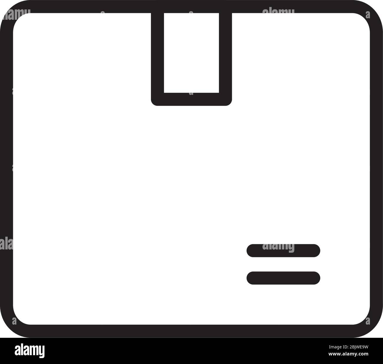 concept d'interface utilisateur, icône de boîte sur fond blanc, style de ligne, illustration vectorielle Illustration de Vecteur