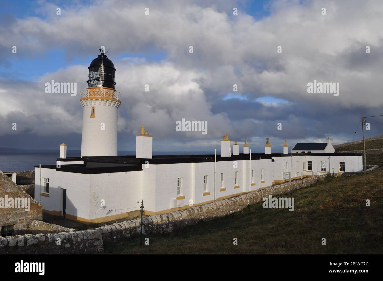 Phare de Dunnet Head, Thurso, Caithness, Écosse Banque D'Images