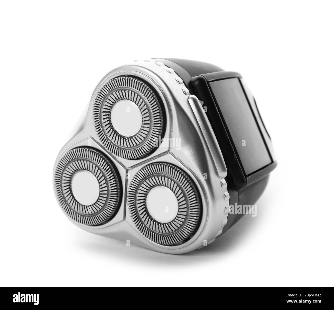 Rasoir électrique pour homme sur fond blanc Banque D'Images