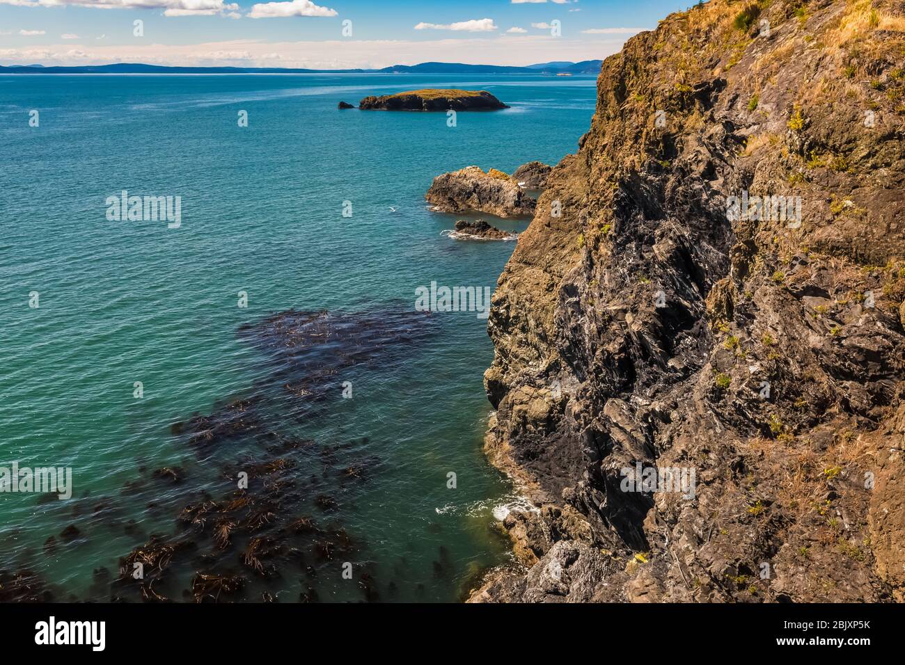 Vue de Rosario Head dans Deception Pass State Park, Fidalgo Island, Washington State, États-Unis Banque D'Images