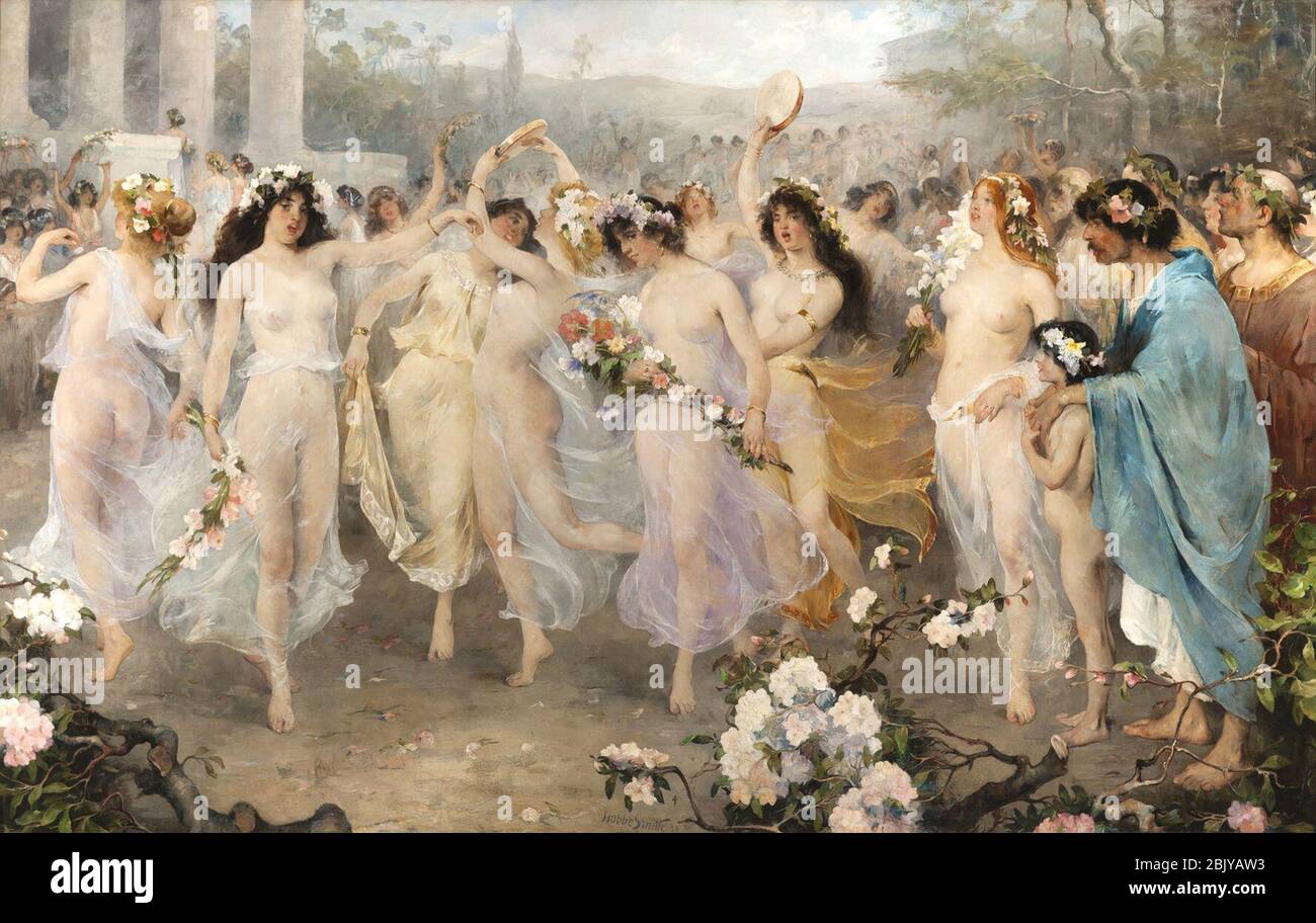 Hobbe Smith (1862 - 1942) - Floralia - peinture, 1898. Banque D'Images