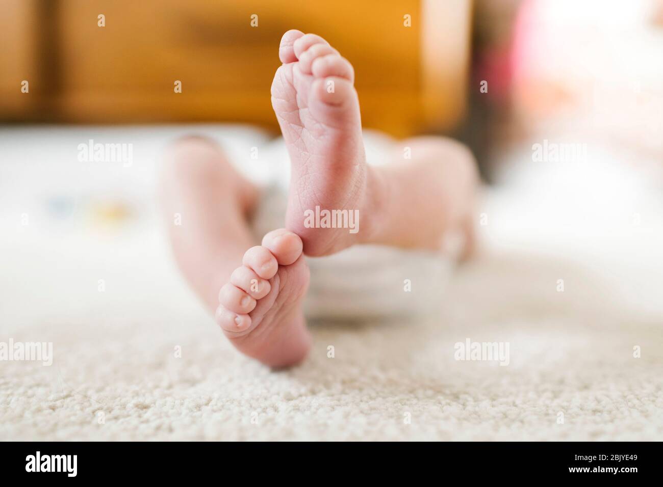 Pieds de Baby Boy (2-5 months) Banque D'Images