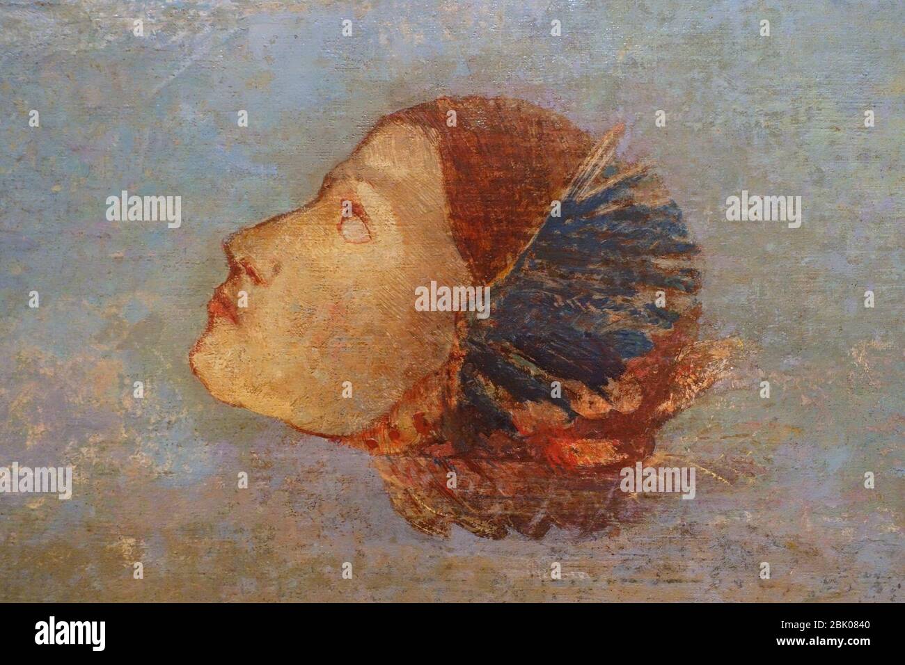 Hommage A Goya, par Odilon Redon, vue 2, ch. 1885, huile sur carton, montée sur toile Banque D'Images