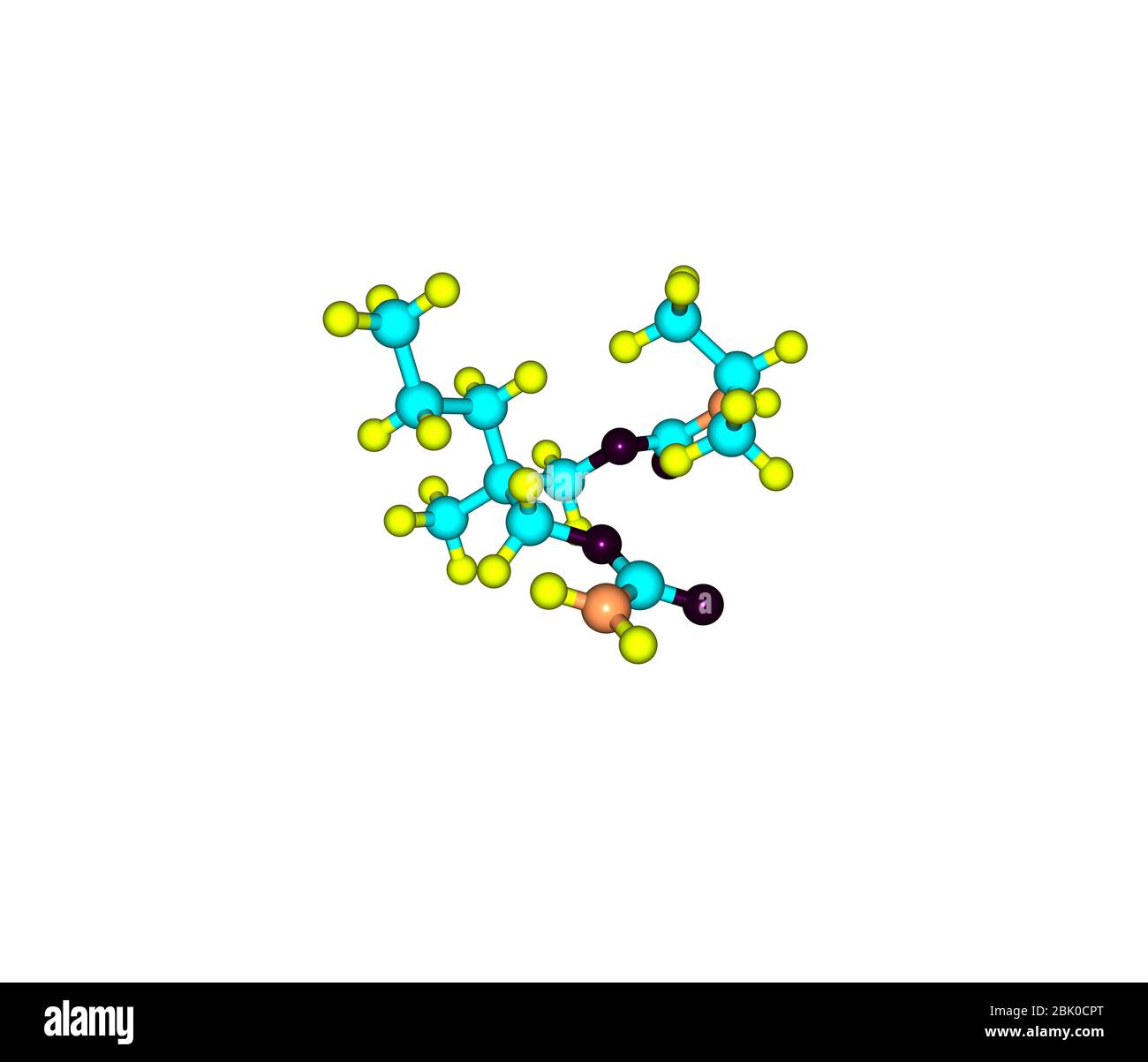 Carisoprodol est un relaxant central du muscle squelettique. Il est légèrement soluble dans l'eau et librement soluble dans l'alcool, le chloroforme et l'acétone Banque D'Images