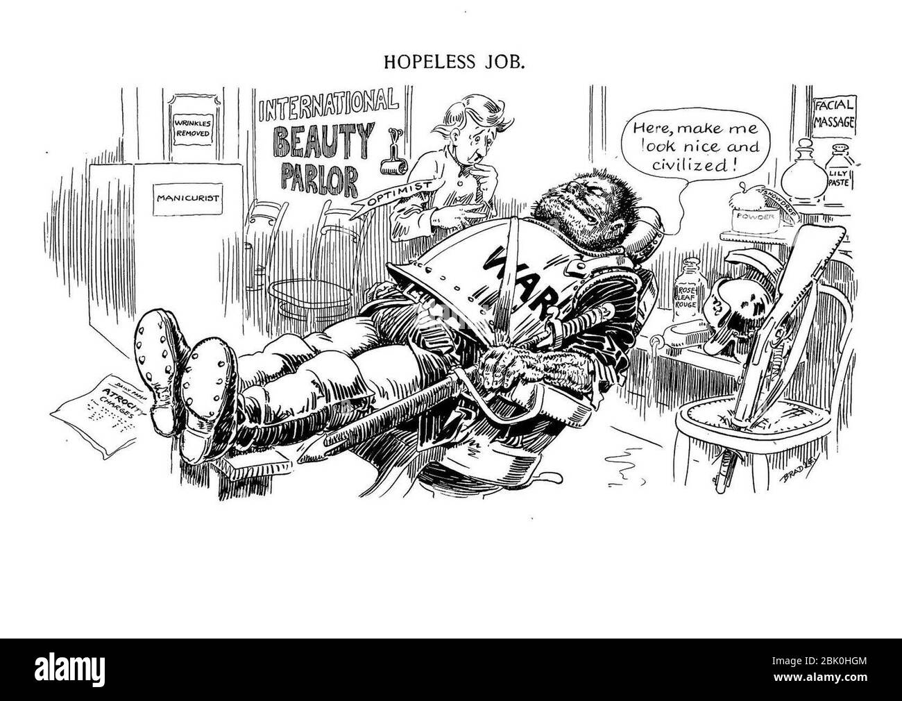 Travail désespéré. - Luther D. Bradley. Banque D'Images