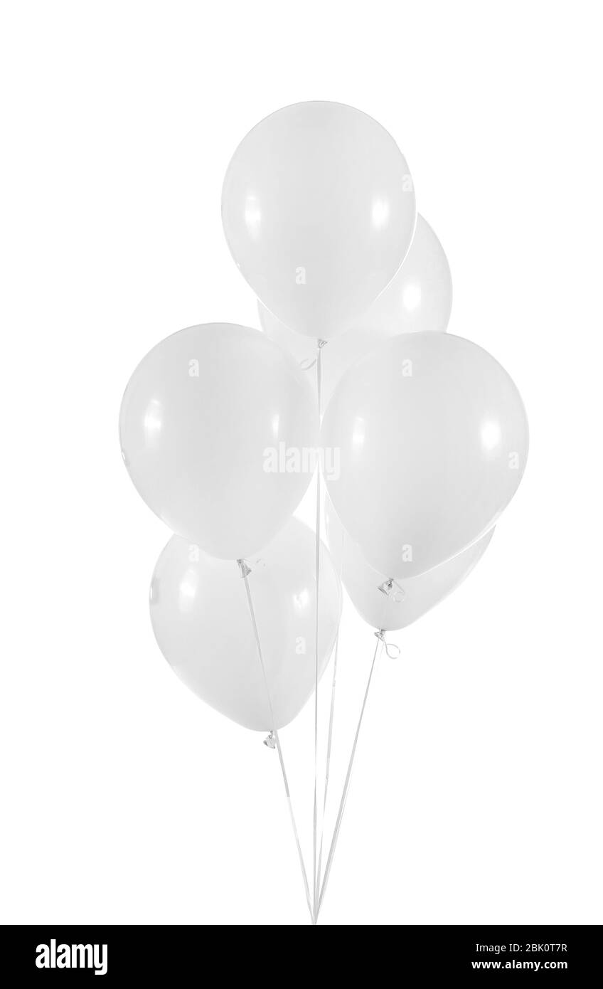 Les montgolfières sur fond blanc Banque D'Images