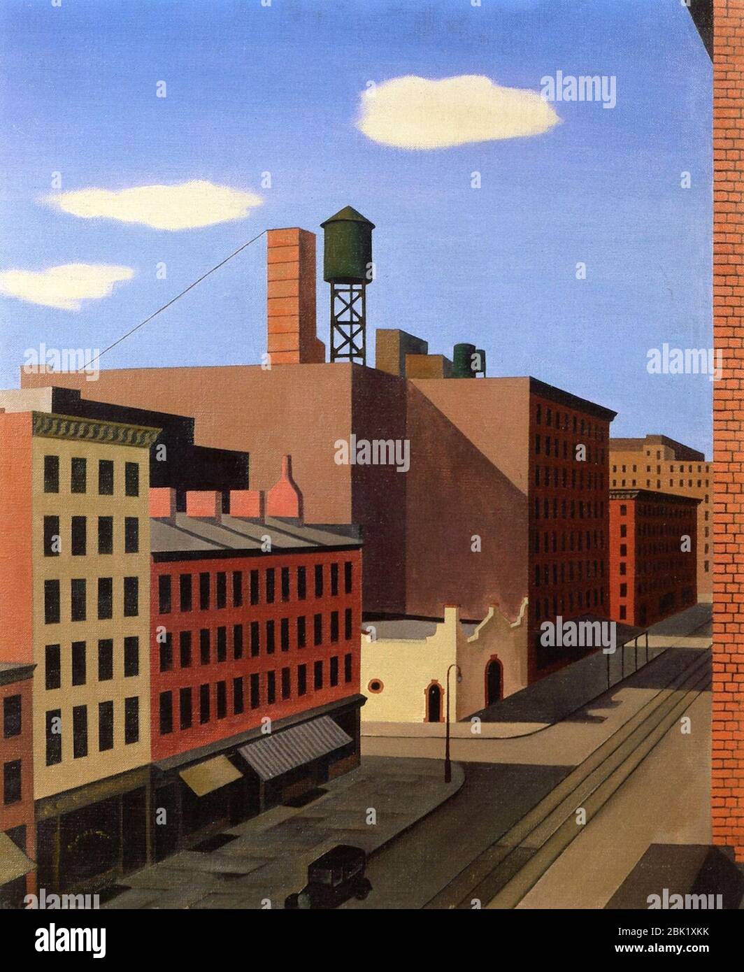 Rue Hudson. George Copeland Ault. Banque D'Images