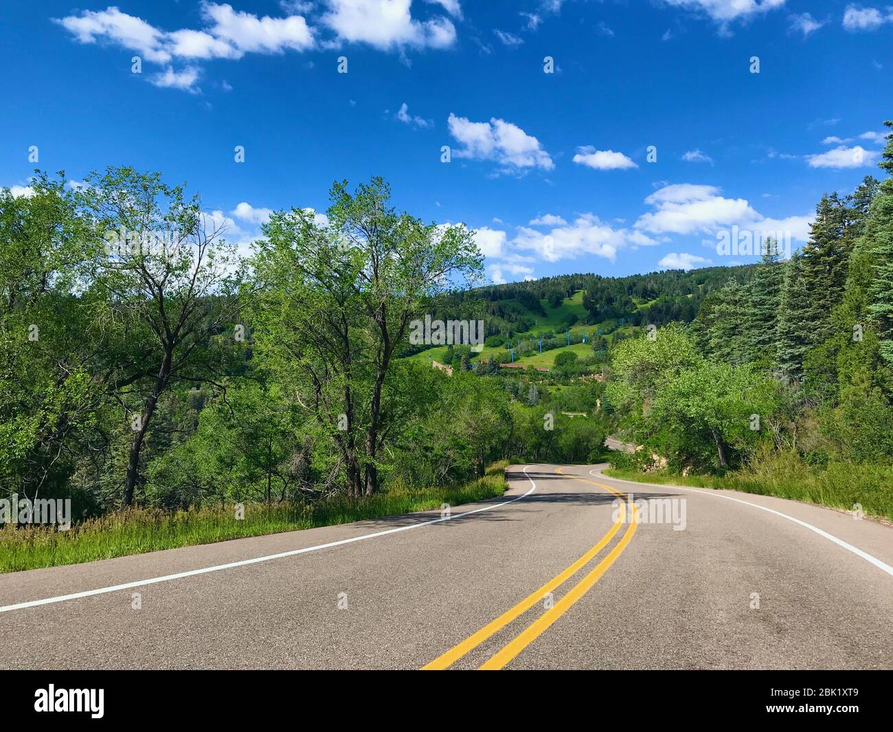 L'autoroute Sandia Crest près d'Albuquerque, Nouveau-Mexique Banque D'Images